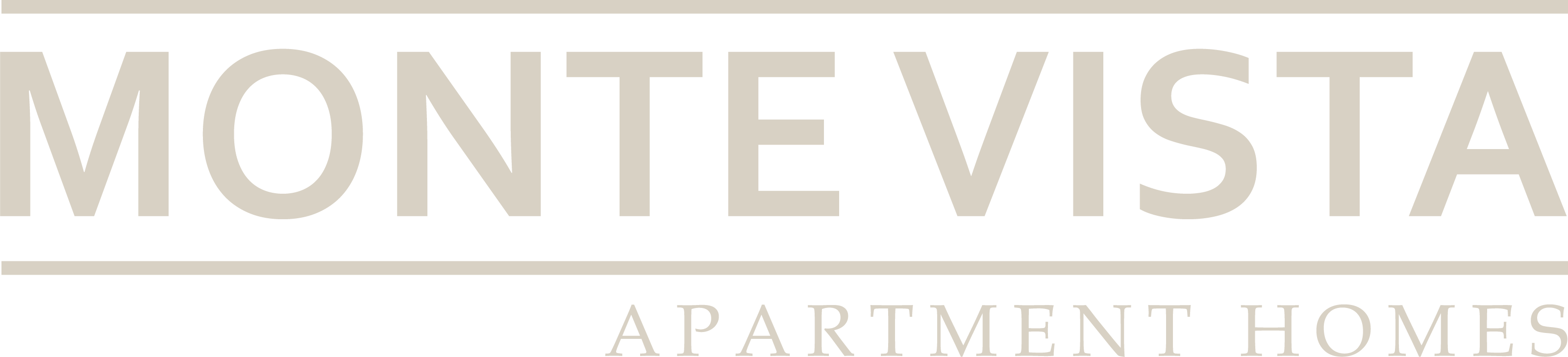 Monte Vista Logo cream at Monte Vista Apartment Homes, California